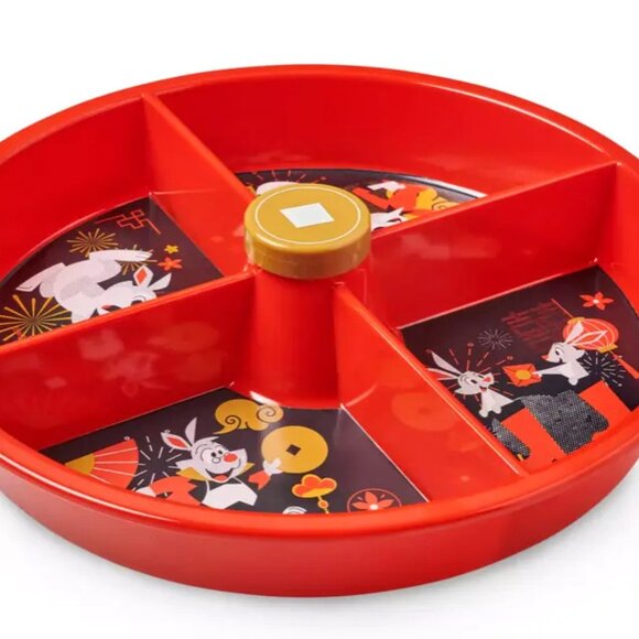 Disney Lunar New Year Lazy Susan Sectional Serving Dish Rotating Spinning Tray - Picture 4 of 4